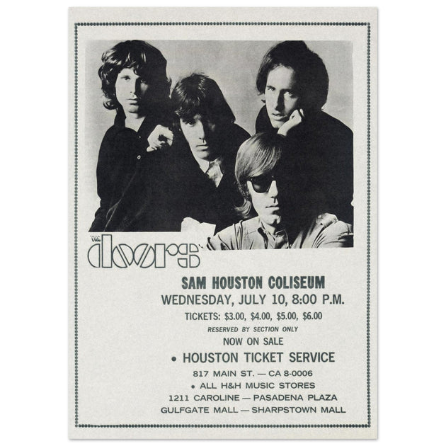 The Doors concert at the Sam Houston Coliseum in 1968.