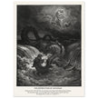 Gustave Dore The Bible engraving print . The destruction of Leviathan illustration .