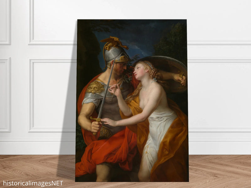 Canvas Allegory of Peace and War by Pompeo Girolamo Batoni 1776. Greek Roman mythology