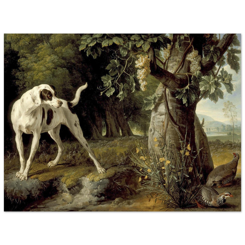 Landscape with a Dog and Partridges painting by Alexandre François Desportes 1719