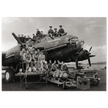 B-17 airplane with crew Hell's Angels. World war 2 poster.