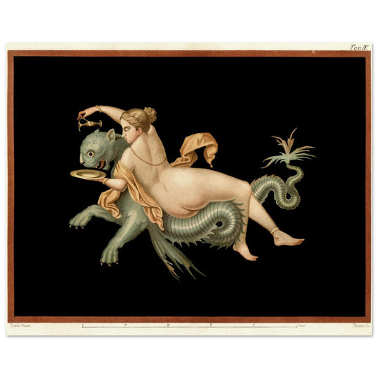 Nereid sea nymph supported by a monster, half panther and half fish by Victor Steeger.
