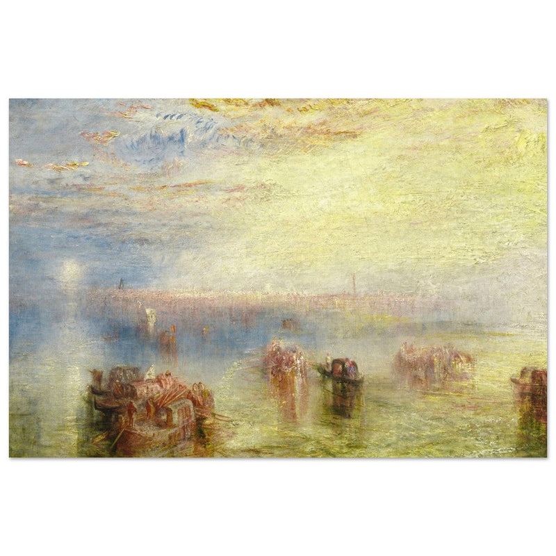 Approach to Venice by Joseph Mallord William Turner. Antique abstract painting of Venice Italy.