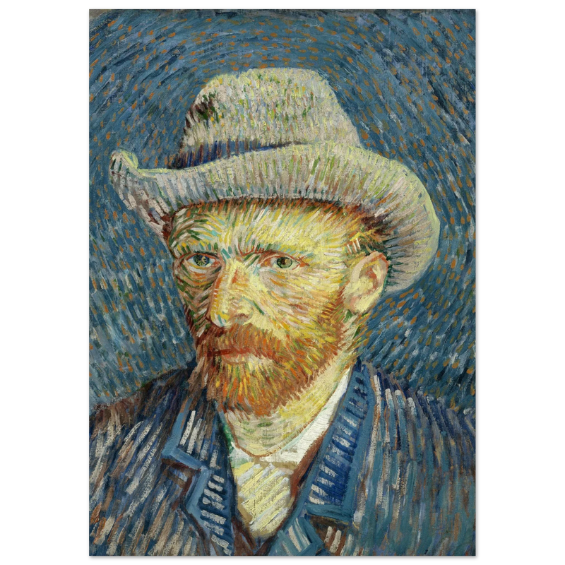 Self-portrait with grey felt hat by Vincent Van Gogh