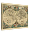 Nova totius terrarum orbis 1630 old world map poster by Hendrik Hondius