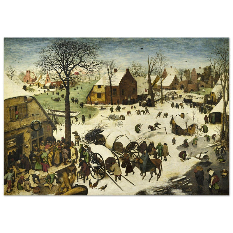 The Census at Bethlehem painting by Pieter Bruegel The Elder.