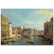 Grand Canal in Venice Italy. Antique painting by Canaletto 1738.