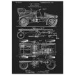 Motor Vehicle patent. Vintage car illustration.