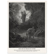 Gustave Dore The Bible engraving print . Adam and Eve driven out from Eden.