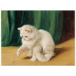 Cat with Ladybird old painting by Arthur Heyer.
