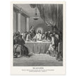 Gustave Dore The Bible engraving print . The Last Supper illustration .