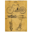 vintage motorcycle patent by G. M Holley.