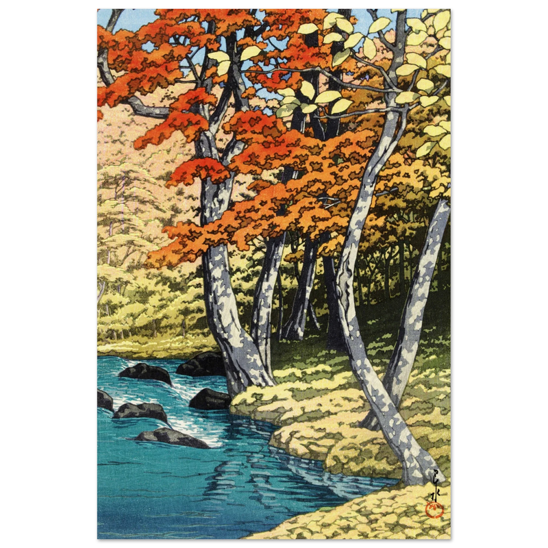 Autumn in Oirase by Kawase Hasui