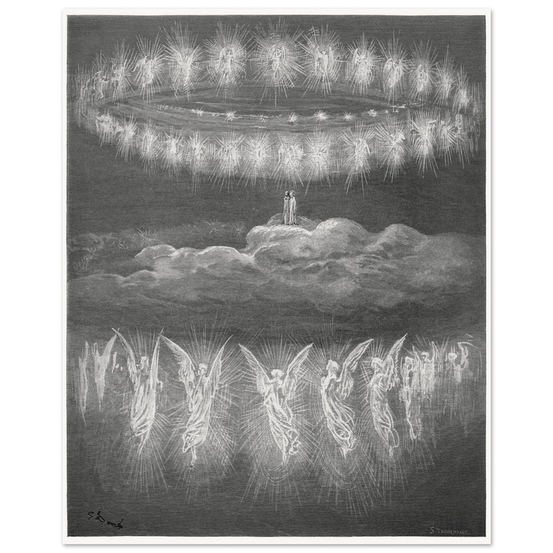 Gustave Dore illustration for The Divine Comedy by Dante Alighieri.  The Sun Glorified Souls. Paradise.