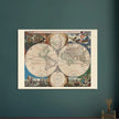 Old world map Orbis Terrarum Nova et Accuratissima Tabula poster by Nicolaes Visscher.