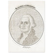 Declaration of Independence vintage print reproduction. George Washington president .