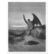 Gustave Dore Paradise Lost engraving . Satan and the serpent.