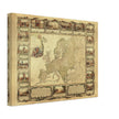 Ancient old map of Europe.  of antique illustrated european map. . XVIII Century