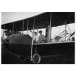 Katharine Wright aboard the Wright Model HS vintage aircraft
