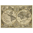 Old World map 1626. John Speed famous double hemisphere cartography with beautiful illustrations.