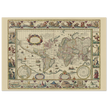 Old map of the world poster reproduction by Joan Blaeu XVII century