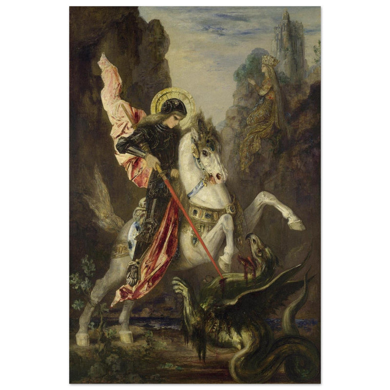 Saint George and the Dragon painting by Gustave Moreau