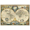 Ancient map of the world XVII Century Double Hemisphere globe map by Jacob Aertsz.