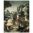 Saint George and the Dragon painting by Antwerp School, XVI Century