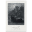 Gustave Dore illustration .The Body of Elaine on its way to King Arthur's Palace. Idylls of the King by Alfred Tennyson.