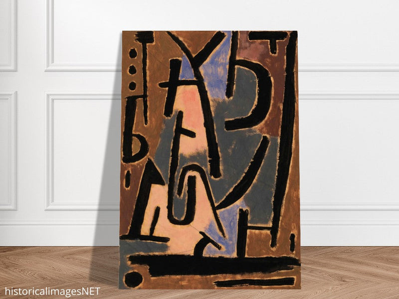 Paul Klee Bedrohliche Zeichen ( Threatening signs ). Abstract painting.  artwork. Wallart