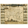 Vintage historic map of Asia by Nicolaes Visscher XVII century.