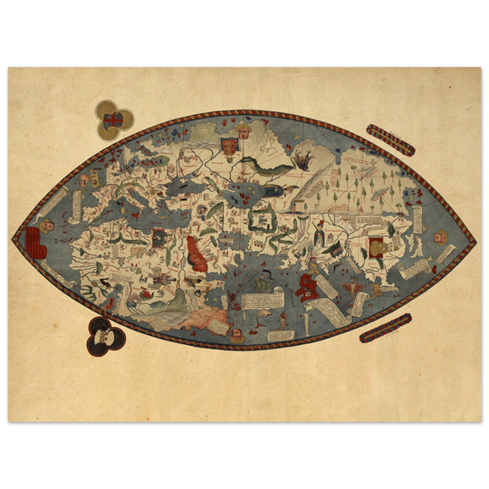 Genoese world map published in 1457