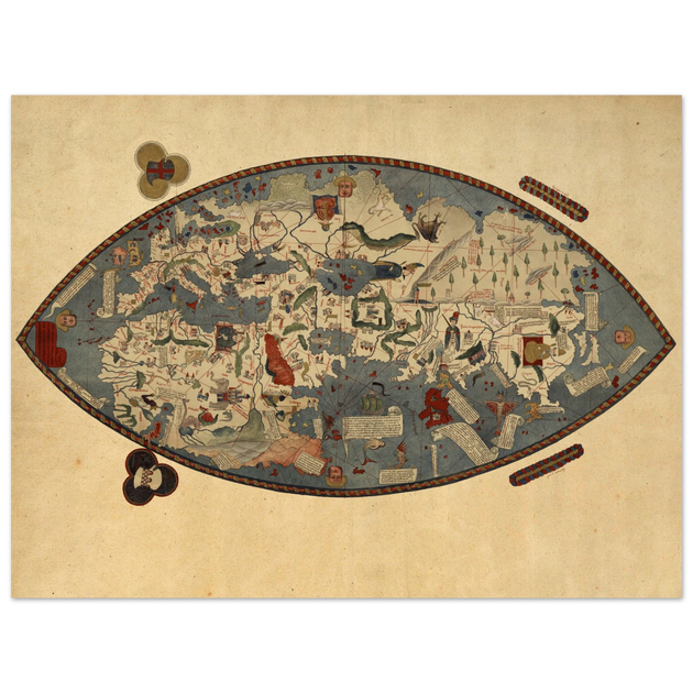 Genoese world map published in 1457