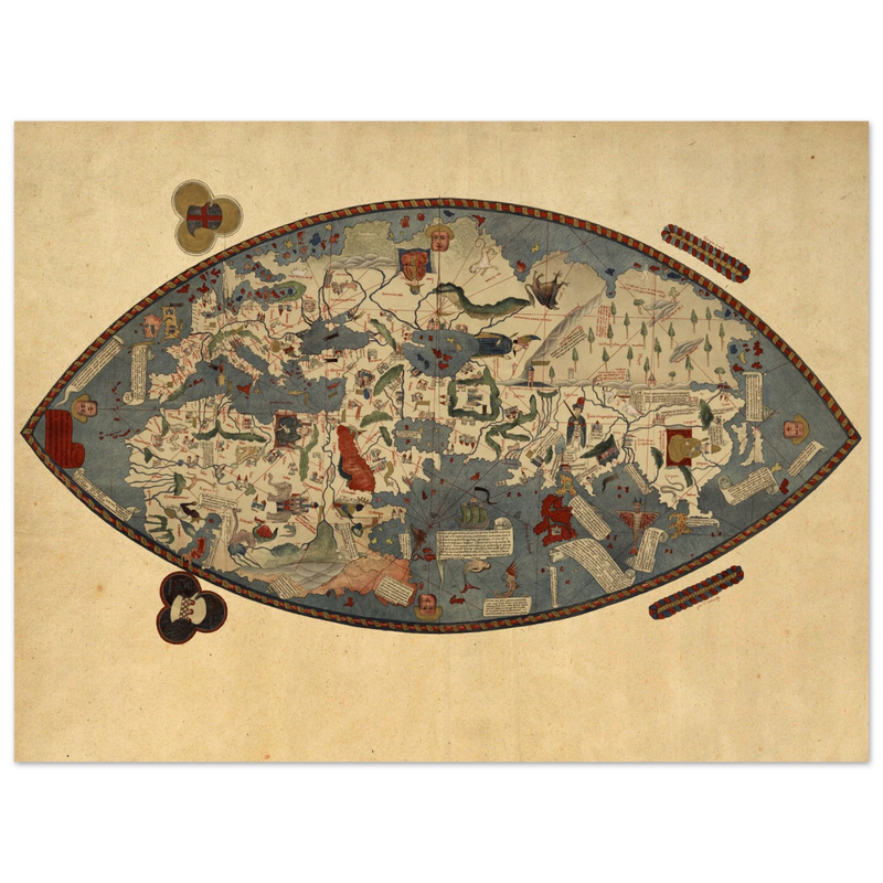 Genoese world map published in 1457