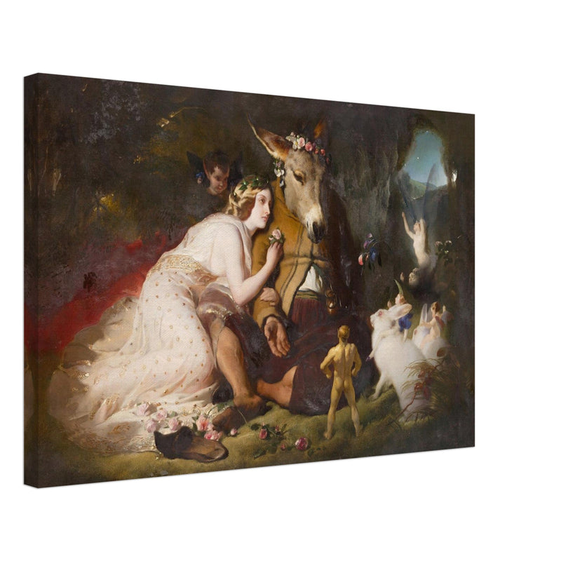 Scene from A Midsummer Night's Dream. Titania and Bottom painting by Edwin Landseer.