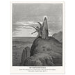 Gustave Dore The Bible engraving print . The temptation of Jesus illustration .
