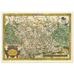 Ancient historic map of Saxony, Meissen, and Thuringia by Abraham Ortelius.