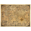 Pictorial old map of the world by Ernest Dudley