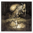John Bauer illustration for the fairy tale The Boy and the trolls by Walter Stenstrom.