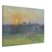 View of Bazincourt Sunset by Camille Pissarro