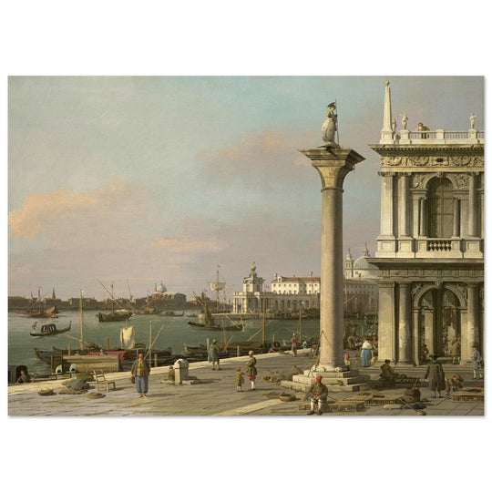 Canaletto antique painting in Venice Italy. Bacino di S. Marco.