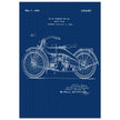Vintage motorcycle patent by William S Harley founder of harley davidson.