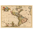 Ancient map print of America by Visher.