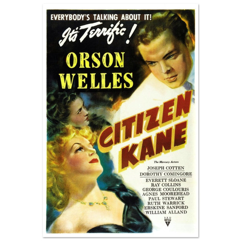Citizen Kane by Orson Welles movie poster.