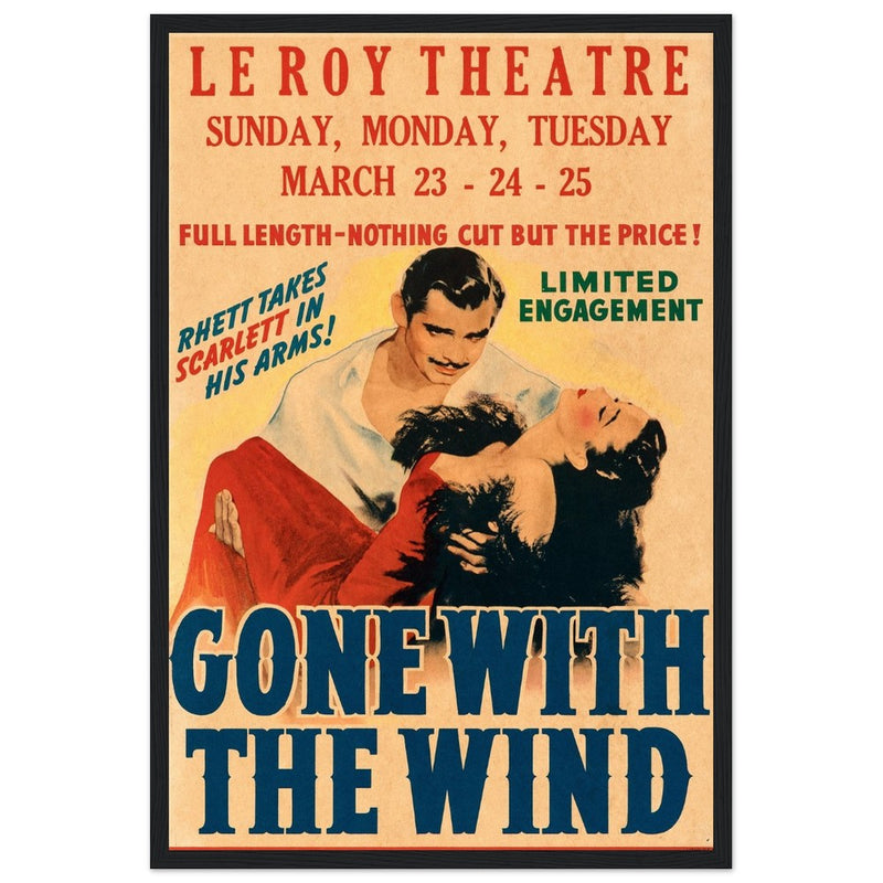 Gone with the wind movie poster.