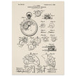 Winding Mechanism for Time Pieces, vintage clock patent .
