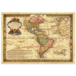Ancient map of America. Old antique american map of the XVIII Century.  and poster