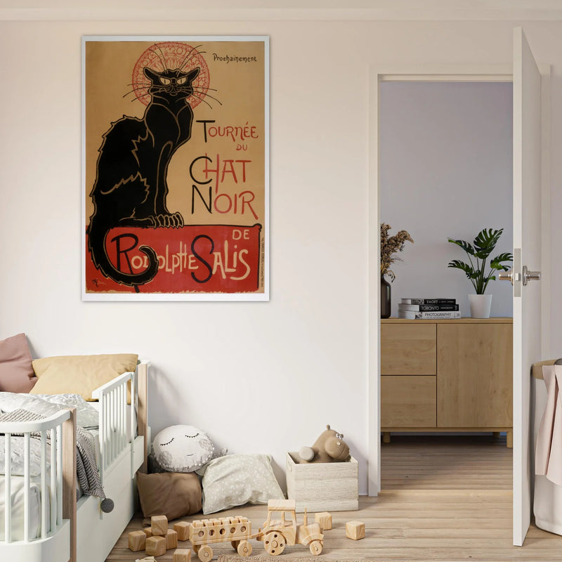 For the nightclub "Tournée du Chat Noir poster reproduction Théophile Steinlen 1896