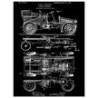 Motor Vehicle patent. Vintage car illustration.