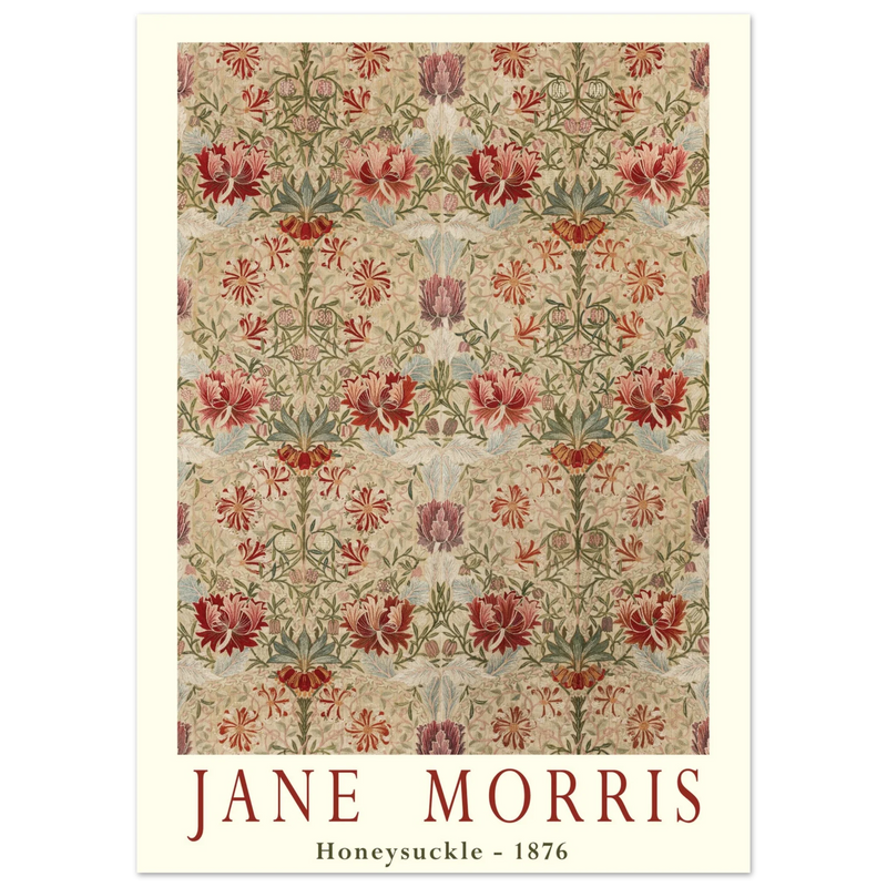 Jane Morris Honeysuckle embroidery.